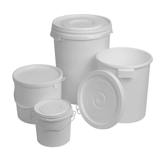 Hobbock Eimer 60 lt weiss mit Deckel